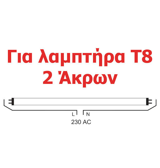 Aca Lumină Batten Pentru Exterior cu 1 Loc pentru Lampă LED T8 150buc