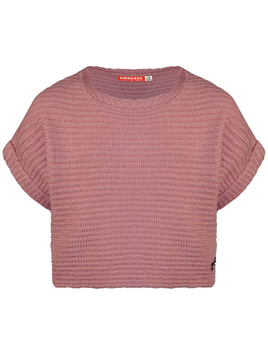 Energiers Kids Crop Top Long Sleeve Pink