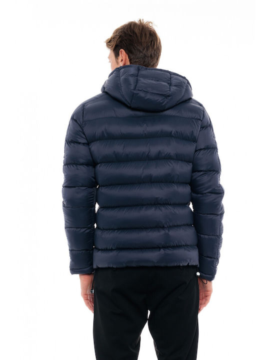 Biston Men's Winter Puffer Jacket Navy Blue