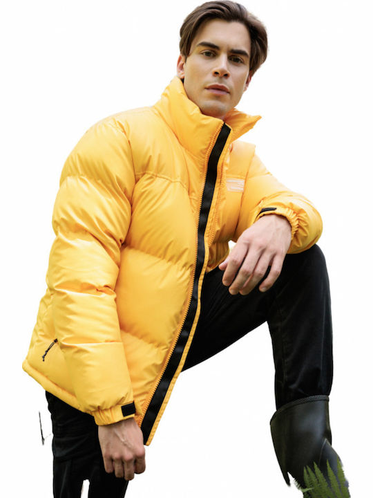 Зимно Puffer Жълто Мъжко Якето