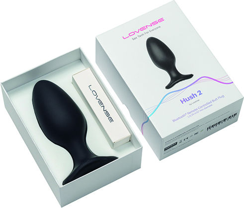 Lovense Hush 2 Anal Plug mit kabelloser Funktion und Vibration Schwarz 5.7cm