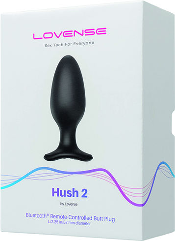 Lovense Hush 2 Anal Plug mit kabelloser Funktion und Vibration Schwarz 5.7cm
