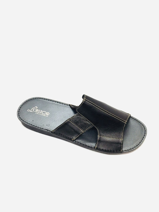 Castor Anatomic Men's Leather Sandals Black