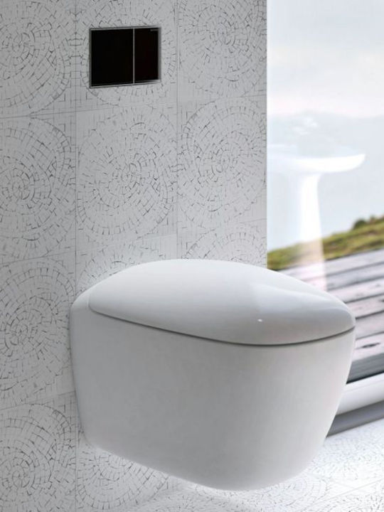Geberit Citterio Καπάκι Λεκάνης Soft Close Πλαστικό 49.5x36.5cm Λευκό