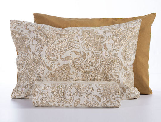 Nef-Nef Homeware Duvet Cover Set Cotton Single with Pillowcase 160x230 Honor Mustard
