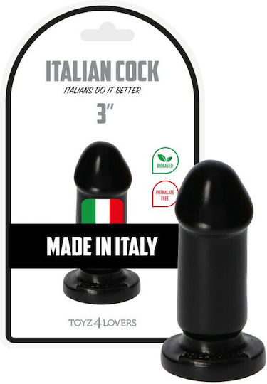 Toyz4lovers Italian Cock Plug Mio Πρωκτικό Dildo Μαύρο 8cm