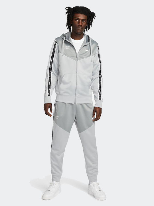 Repeat Swoosh Ανδρική Ζακέτα με Κουκούλα Λευκή