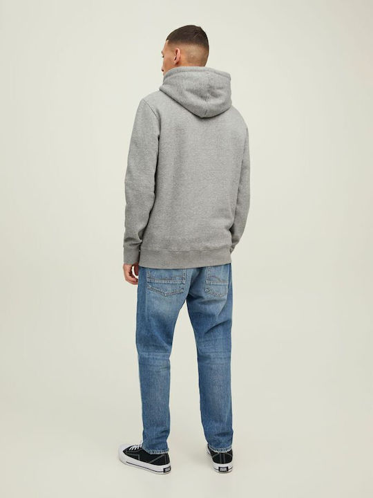 Jack & Jones Herren Sweatshirt mit Kapuze und Taschen Gray