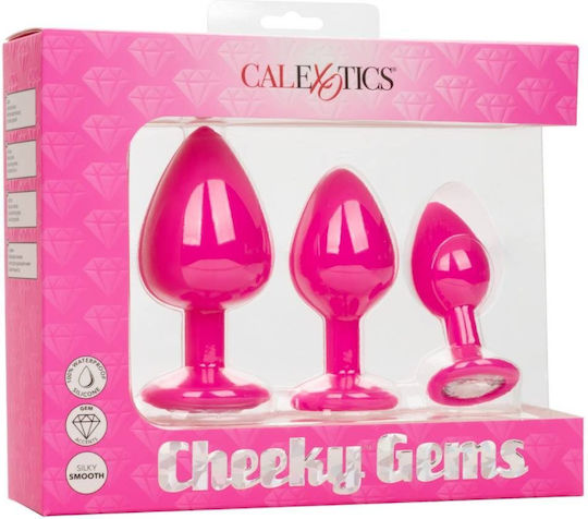 Calexotics Cheeky Gems Πρωκτικές Σφήνες Σετ Φούξια 3τμχ