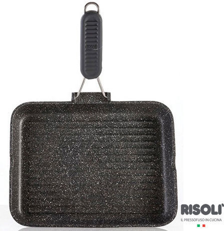 Risoli Granito 36cm Grill Cast Aluminum with Stone Coating Risoli Granito 36cm Grill Cast Aluminum with Stone Coating