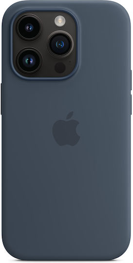 Apple Silicone Case with MagSafe Back Cover Silicon Storm Blue (iPhone 14 Pro)