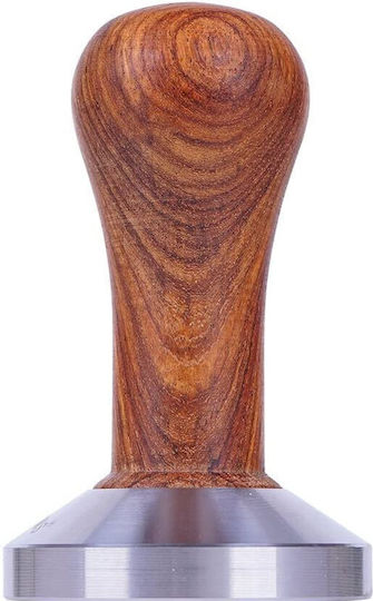 Feggrini Feggrini Classic Tamper with Flat Surface 51mm in Brown Color
