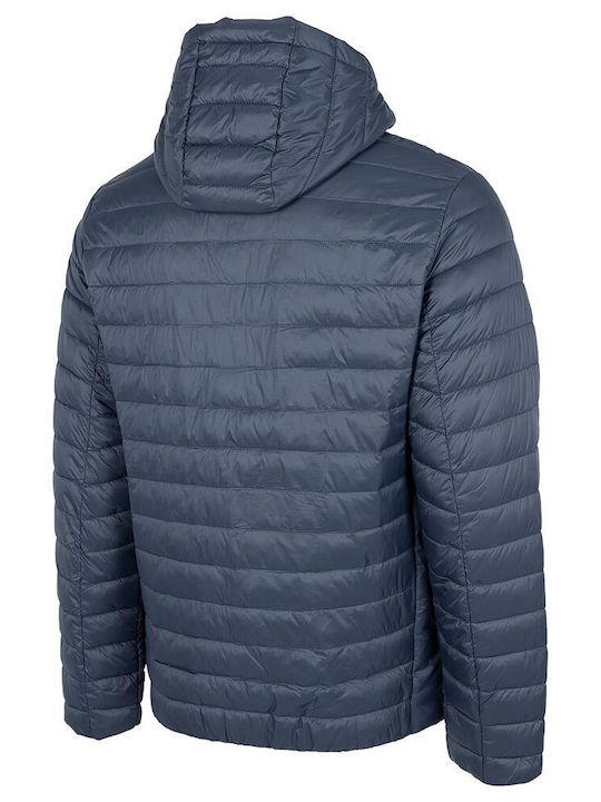 4F Herren Winter Jacke Puffer Blau