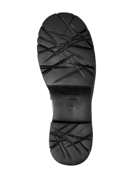 Milah Leather Women's Moccasins in Black Color