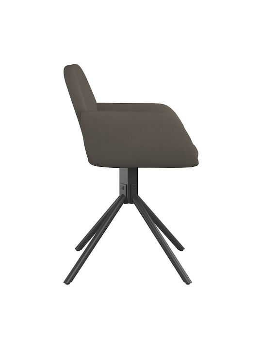 Stühle Speisesaal Dark Grey 2Stück 54x58.5x79.5cm