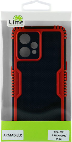 Lime Armadillo Camera Guard Umschlag Rückseite Kunststoff Rot (Realme 9 / 9 Pro+)
