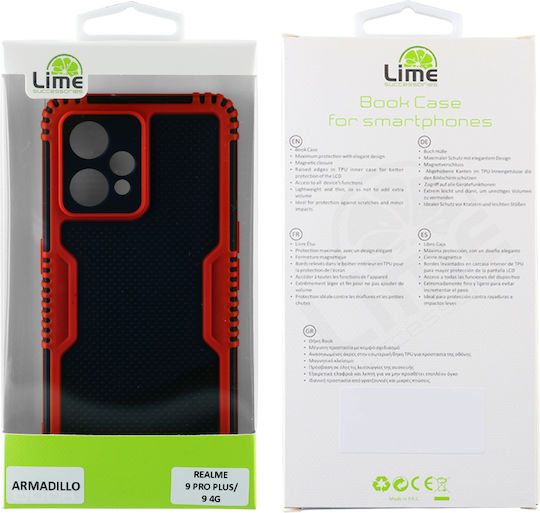 Lime Armadillo Camera Guard Umschlag Rückseite Kunststoff Rot (Realme 9 / 9 Pro+)