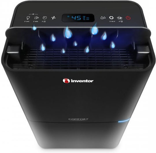 Inventor Comfort Dehumidifier with Compressor Ionizer and Wi-Fi 20lt Black