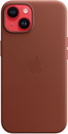 Apple Leather Case with MagSafe Back Cover Δερμάτινο Umber (iPhone 14)