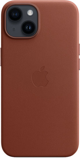 Apple Leather Case with MagSafe Back Cover Δερμάτινο Umber (iPhone 14)