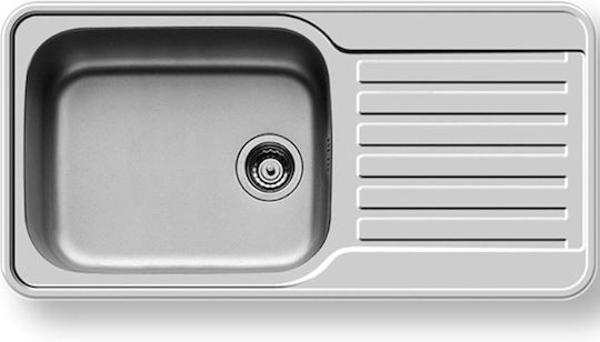 Pyramis Space Plus 1B 1D Drop-In Inox Μ96xΠ48cm Silver