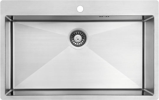 Macart Star 10 N-100 Ένθετος Inox Σατινέ Μ83xΠ51.5cm Ασημί