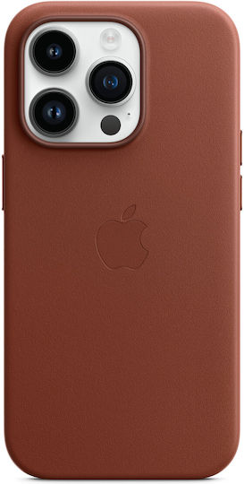 Apple Leather Case with MagSafe Back Cover Δερμάτινο Umber (iPhone 14 Pro)