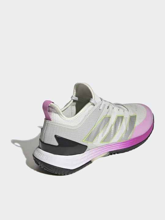 adidas Adizero Ubersonic 4 Women's Tennis Shoes for Hard Courts Crystal White / Silver Metallic / Pulse Lilac