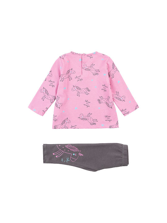 Losan Kinder Set mit Leggings Winter 2Stück Rosa