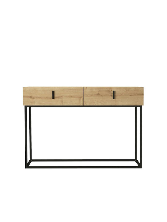 Mykonos Konsolentisch Holzschatten Natürlich/Schwarz M120xB37xH84cm