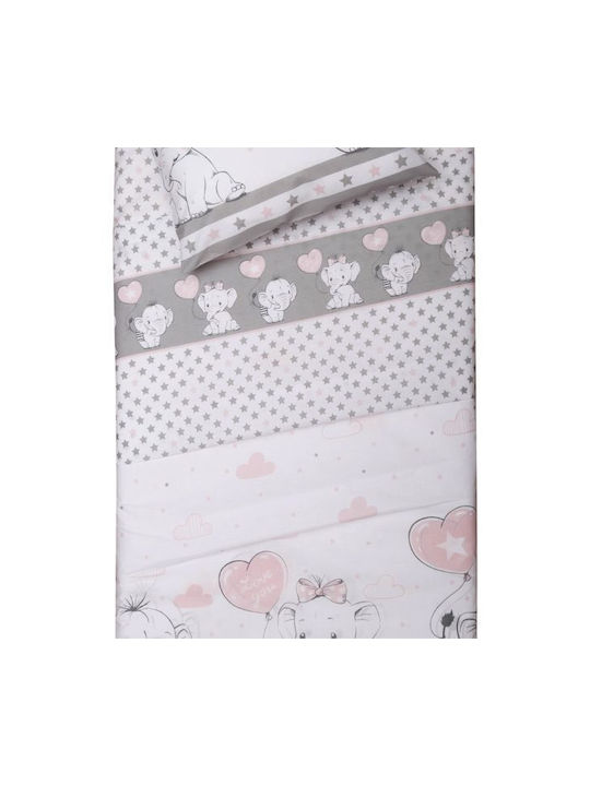 Viopros Έμιλυ Baby Sheets Set Cradle Cotton Pink 80x100cm 2pcs 660231