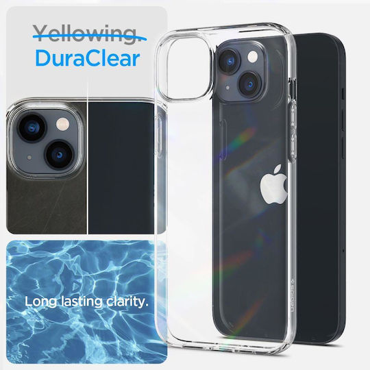 Spigen Crystal Pack Umschlag Rückseite Silikon 0.2mm Set mit Glas Transparent (iPhone 14 Plus)