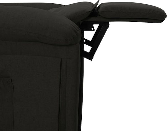 Fotoliu Relax cu Puf Negru 74x92x101.5cm