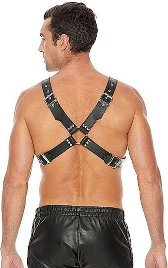 Shots Ouch Men's Large Buckle Harness Мъжки харнес Black