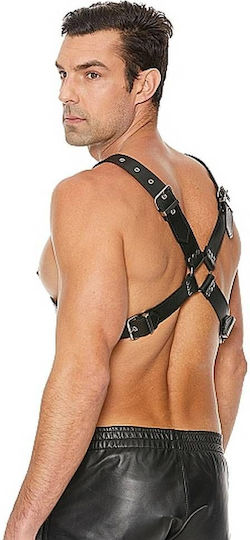Shots Ouch Men's Large Buckle Harness Мъжки харнес Black