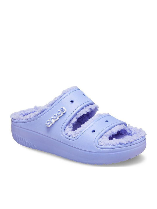 Anatomical Women's Slippers with Fur Purple