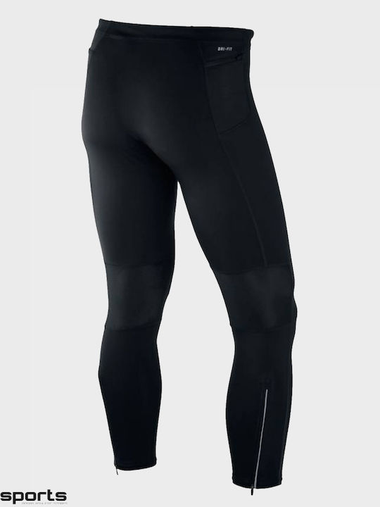 Nike Power Tech Running Ανδρικό Αθλητικό Κολάν Μακρύ Μαύρο