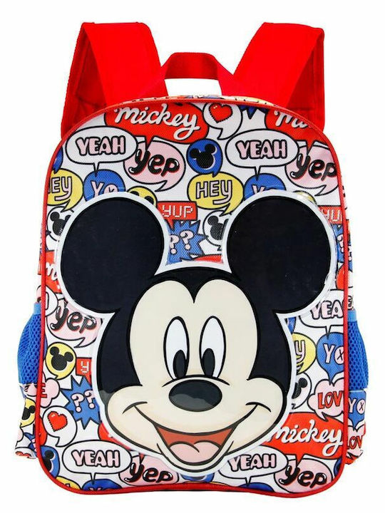 Disney Mickey School Bag Backpack Kindergarten Multicolour with Water Bottle Holder