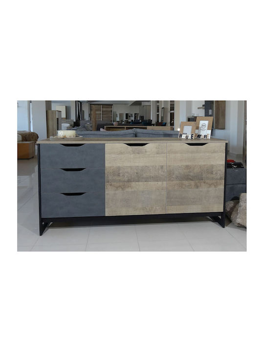 Bufet Arden Din Lemn Cu Sertare Sand Gragne / Matera 161x39.6x78.6cm
