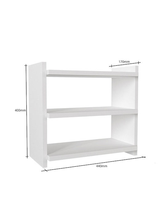 Ράφι Τοίχου Abell Λευκό 44x17x40εκ.
