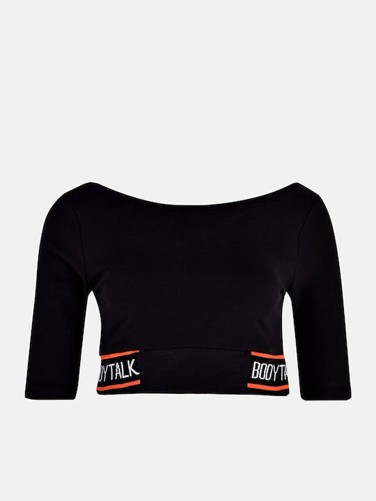 Women's Athletic Crop Top Black