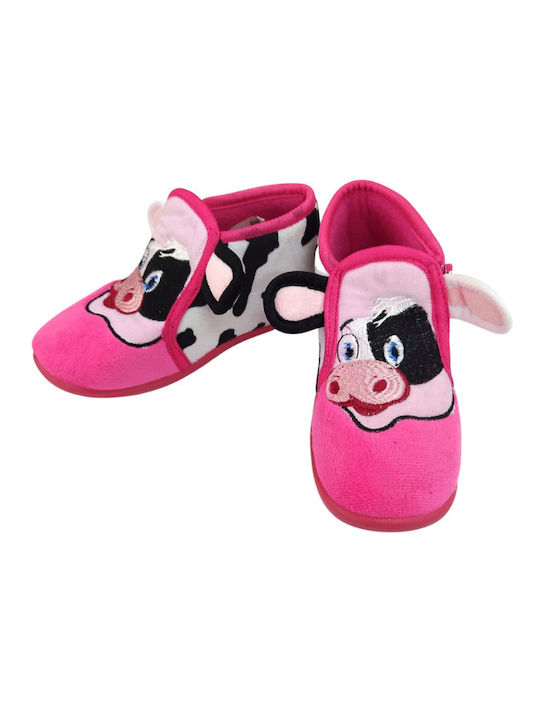 SmartKids Kids Slipper Ankle Boot Pink