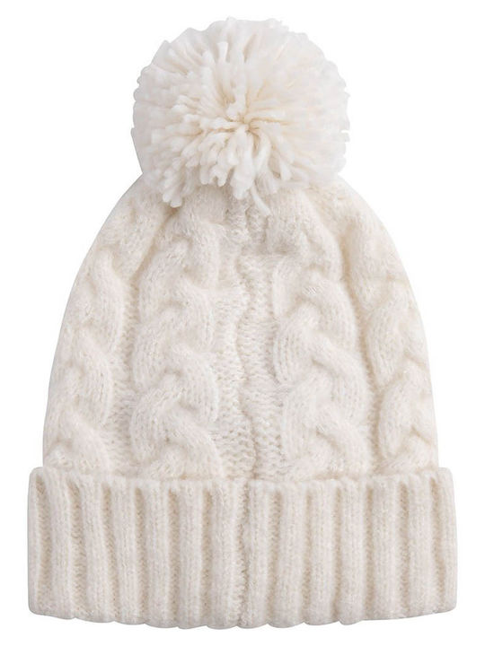 Pepe Jeans Beanie Cap with Braid White