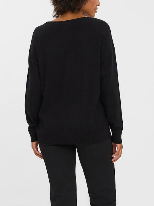 Vero Moda Damen Langarm Pullover Schwarz