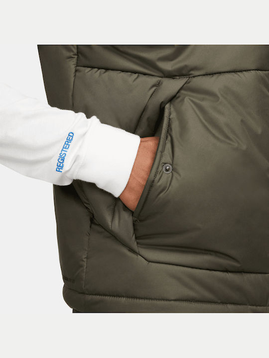 Sleeveless Jacket Puffer Khaki