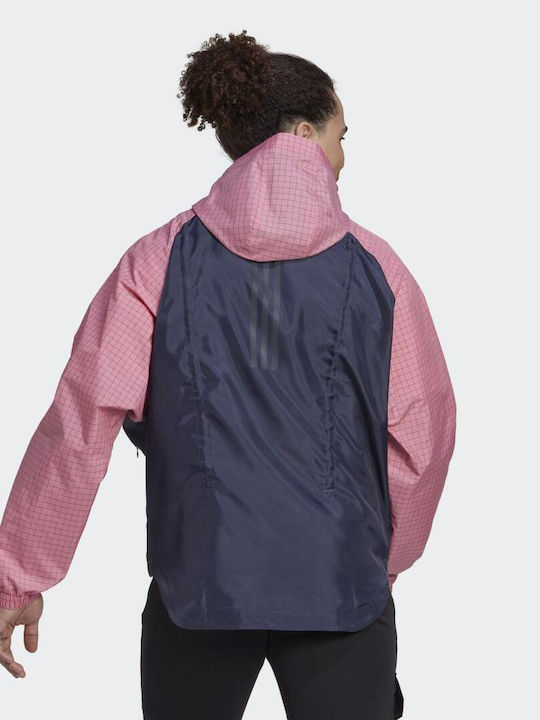 Adidas X-City Men's Jacket Windproof Bliss Pink / Shadow Navy