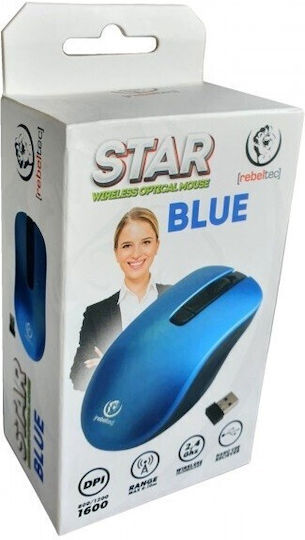 Rebeltec Star Ασύρματο Ποντίκι Μπλε