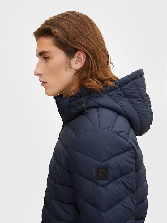 Χειμωνιάτικο Μπουφάν Puffer Navy Μπλε