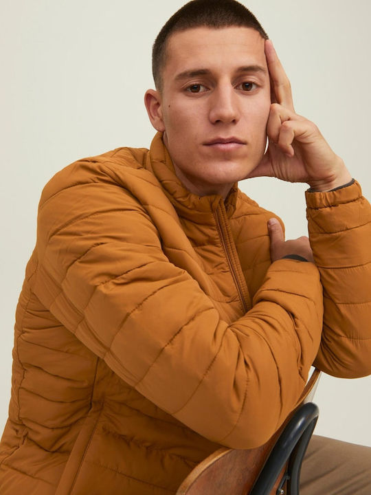 Jacket Puffer Windproof Tabac Brown