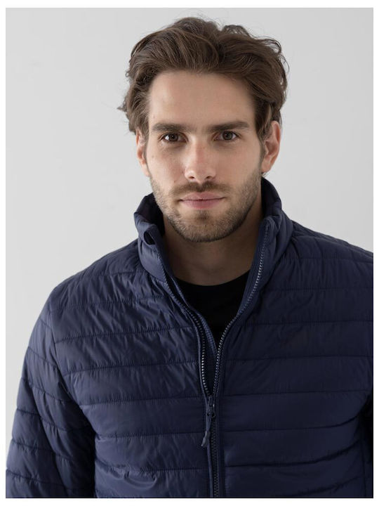 4F Herren Winter Jacke Puffer Marineblau